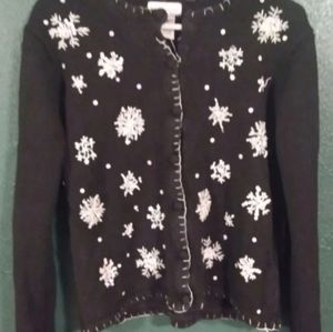 White stag large christmas Cardigan